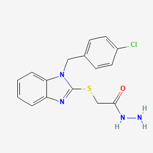 2-({1-[(4-chlorophenyl)methyl]-1H-1,3-benzodiazol-2-yl}sulfanyl)acetohydrazide