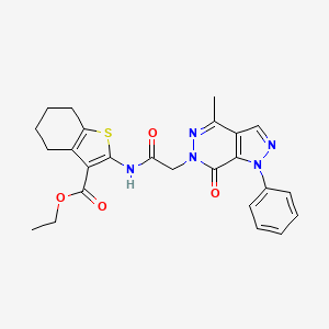 ethyl 2-(2-(4-methyl-7-oxo-1-phenyl-1H-pyrazolo[3,4-d]pyridazin-6(7H)-yl)acetamido)-4,5,6,7-tetrahydrobenzo[b]thiophene-3-carboxylate
