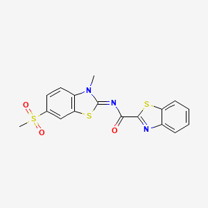 (Z)-N-(3-methyl-6-(methylsulfonyl)benzo[d]thiazol-2(3H)-ylidene)benzo[d]thiazole-2-carboxamide
