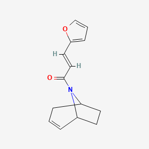 molecular formula C14H15NO2 B2552047 (E)-1-((1R,5S)-8-氮杂双环[3.2.1]辛-2-烯-8-基)-3-(呋喃-2-基)丙-2-烯-1-酮 CAS No. 1706507-48-3