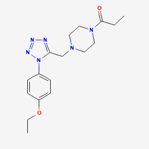 molecular formula C17H24N6O2 B2552054 1-(4-((1-(4-ethoxyphenyl)-1H-tetrazol-5-yl)methyl)piperazin-1-yl)propan-1-one CAS No. 1049478-04-7
