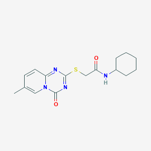 N-cyclohexyl-2-((7-methyl-4-oxo-4H-pyrido[1,2-a][1,3,5]triazin-2-yl)thio)acetamide