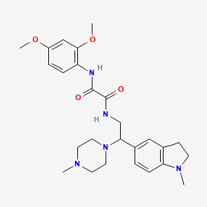 N1-(2,4-dimethoxyphenyl)-N2-(2-(1-methylindolin-5-yl)-2-(4-methylpiperazin-1-yl)ethyl)oxalamide