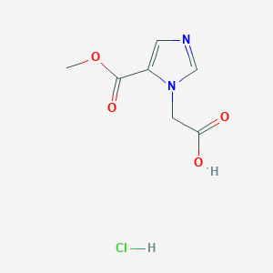 2-(5-Methoxycarbonylimidazol-1-yl)acetic acid;hydrochloride