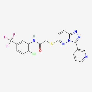 N-(2-chloro-5-(trifluoromethyl)phenyl)-2-((3-(pyridin-3-yl)-[1,2,4]triazolo[4,3-b]pyridazin-6-yl)thio)acetamide