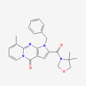 1-benzyl-2-(4,4-dimethyloxazolidine-3-carbonyl)-9-methylpyrido[1,2-a]pyrrolo[2,3-d]pyrimidin-4(1H)-one