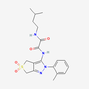 N-(3-methylbutyl)-N'-[2-(2-methylphenyl)-5,5-dioxo-2H,4H,6H-5lambda6-thieno[3,4-c]pyrazol-3-yl]ethanediamide