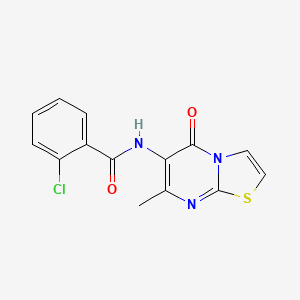 2-chloro-N-{7-methyl-5-oxo-5H-[1,3]thiazolo[3,2-a]pyrimidin-6-yl}benzamide