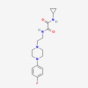 molecular formula C17H23FN4O2 B2552082 N1-cyclopropyl-N2-(2-(4-(4-fluorophenyl)piperazin-1-yl)ethyl)oxalamide CAS No. 1049574-20-0