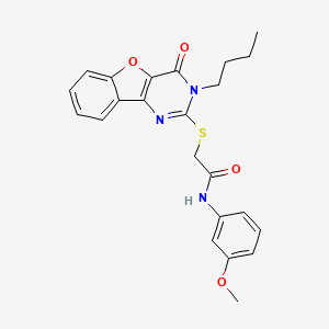 2-[(3-butyl-4-oxo-3,4-dihydro[1]benzofuro[3,2-d]pyrimidin-2-yl)sulfanyl]-N-(3-methoxyphenyl)acetamide