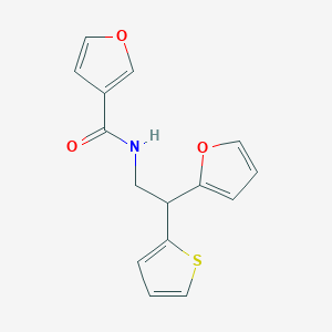 molecular formula C15H13NO3S B2552087 N-[2-(呋喃-2-基)-2-(噻吩-2-基)乙基]呋喃-3-甲酰胺 CAS No. 2097892-36-7