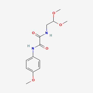 molecular formula C13H18N2O5 B2552091 N-(2,2-dimethoxyethyl)-N'-(4-methoxyphenyl)oxamide CAS No. 898357-37-4