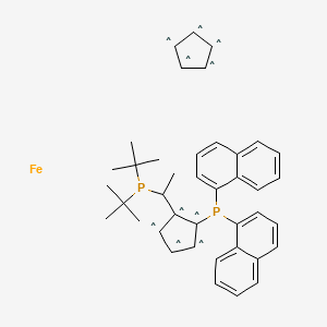 molecular formula C42H50FeP2 B2552100 (R)-1-[(S)-2-[Di(1-naphthyl)phosphino]ferrocenyl]ethylditert-butylphosphine CAS No. 849924-43-2