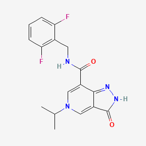 N-(2,6-difluorobenzyl)-5-isopropyl-3-oxo-3,5-dihydro-2H-pyrazolo[4,3-c]pyridine-7-carboxamide
