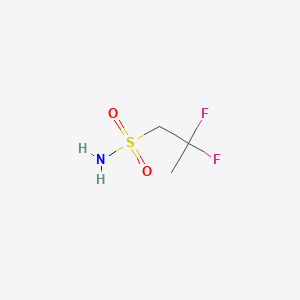 molecular formula C3H7F2NO2S B2552111 2,2-Difluoropropane-1-sulfonamide CAS No. 1856668-75-1