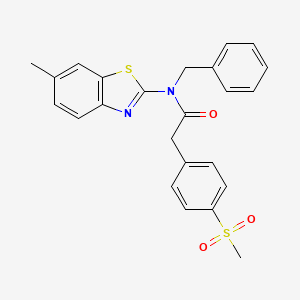 N-benzyl-N-(6-methylbenzo[d]thiazol-2-yl)-2-(4-(methylsulfonyl)phenyl)acetamide