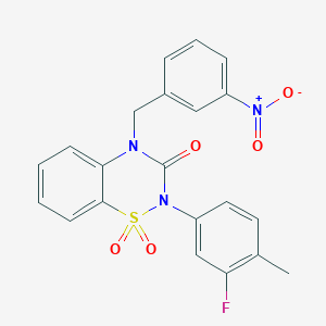 2-(3-fluoro-4-methylphenyl)-4-(3-nitrobenzyl)-2H-benzo[e][1,2,4]thiadiazin-3(4H)-one 1,1-dioxide