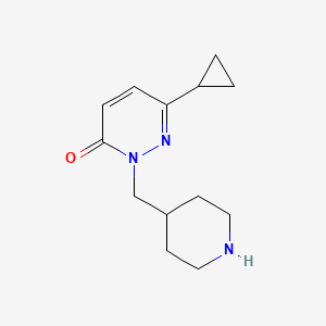 molecular formula C13H19N3O B2552117 6-Cyclopropyl-2-[(piperidin-4-yl)methyl]-2,3-dihydropyridazin-3-one CAS No. 2097937-37-4