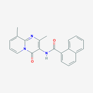 molecular formula C21H17N3O2 B2552119 N-(2,9-二甲基-4-氧代-4H-吡啶并[1,2-a]嘧啶-3-基)-1-萘酰胺 CAS No. 897617-41-3