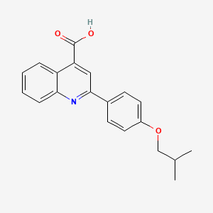 molecular formula C20H19NO3 B2552120 2-(4-Isobutoxyphenyl)quinoline-4-carboxylic acid CAS No. 350997-44-3