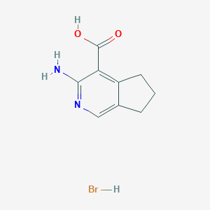 molecular formula C9H11BrN2O2 B2552129 3-amino-5H,6H,7H-cyclopenta[c]pyridine-4-carboxylic acid hydrobromide CAS No. 1820705-02-9