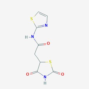 2-(2,4-dioxo-1,3-thiazolidin-5-yl)-N-(1,3-thiazol-2-yl)acetamide