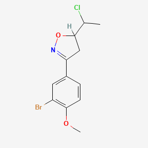 3-(3-Bromo-4-methoxyphenyl)-5-(1-chloroethyl)-4,5-dihydro-1,2-oxazole