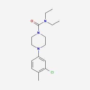 4-(3-chloro-4-methylphenyl)-N,N-diethylpiperazine-1-carboxamide