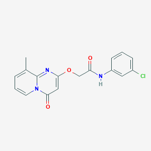 molecular formula C17H14ClN3O3 B2552145 N-(3-chlorophenyl)-2-((9-methyl-4-oxo-4H-pyrido[1,2-a]pyrimidin-2-yl)oxy)acetamide CAS No. 1105214-21-8