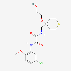 molecular formula C17H23ClN2O5S B2552146 N1-(5-氯-2-甲氧基苯基)-N2-((4-(2-羟基乙氧基)四氢-2H-硫代吡喃-4-基)甲基)草酰胺 CAS No. 2319835-59-9