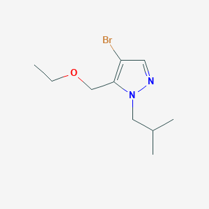 molecular formula C10H17BrN2O B2552147 4-bromo-5-(ethoxymethyl)-1-isobutyl-1H-pyrazole CAS No. 1856088-78-2