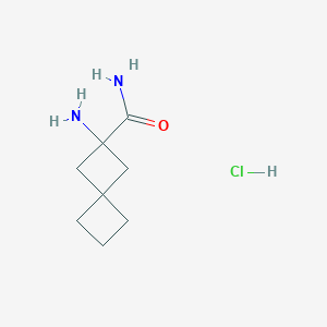 2-Aminospiro[3.3]heptane-2-carboxamide;hydrochloride