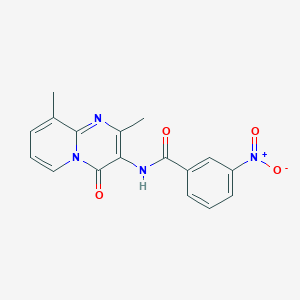 molecular formula C17H14N4O4 B2552150 N-(2,9-二甲基-4-氧代-4H-吡啶并[1,2-a]嘧啶-3-基)-3-硝基苯甲酰胺 CAS No. 941965-52-2
