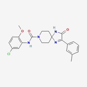 N-(5-chloro-2-methoxyphenyl)-3-oxo-2-(m-tolyl)-1,4,8-triazaspiro[4.5]dec-1-ene-8-carboxamide