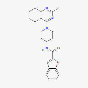 molecular formula C23H26N4O2 B2552157 N-(1-(2-methyl-5,6,7,8-tetrahydroquinazolin-4-yl)piperidin-4-yl)benzofuran-2-carboxamide CAS No. 1903849-82-0