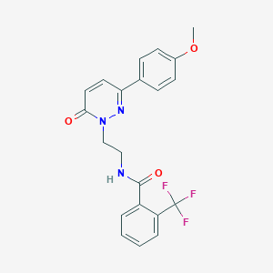 molecular formula C21H18F3N3O3 B2552167 N-(2-(3-(4-methoxyphenyl)-6-oxopyridazin-1(6H)-yl)ethyl)-2-(trifluoromethyl)benzamide CAS No. 923150-32-7