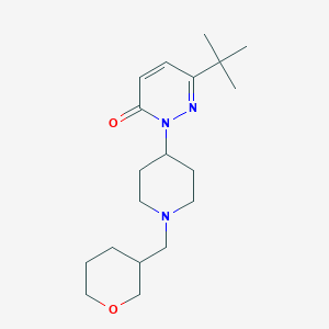 6-Tert-butyl-2-[1-(oxan-3-ylmethyl)piperidin-4-yl]pyridazin-3-one