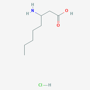 molecular formula C8H18ClNO2 B2552174 (+/-)-cis-3-Aminooctanoic acid hydrochloride CAS No. 1881320-60-0