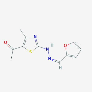 molecular formula C11H11N3O2S B255218 (Z)-1-(2-(2-(furan-2-ylmethylene)hydrazinyl)-4-methylthiazol-5-yl)ethanone 