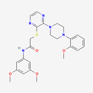2-(1,3-diethyl-2,4-dioxo-1,2,3,4-tetrahydro-7H-pyrrolo[2,3-d]pyrimidin-7-yl)-N-(pyridin-3-ylmethyl)acetamide