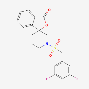 molecular formula C19H17F2NO4S B2552191 1'-((3,5-二氟苯甲基)磺酰基)-3H-螺[异苯并呋喃-1,3'-哌啶]-3-酮 CAS No. 1704533-31-2