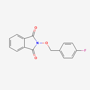 molecular formula C15H10FNO3 B2552195 2-[(4-Fluorophenyl)methoxy]isoindole-1,3-dione CAS No. 76866-37-0