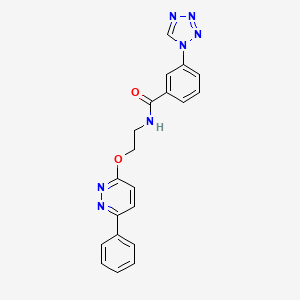 molecular formula C20H17N7O2 B2552198 N-(2-((6-苯基吡哒嗪-3-基)氧基)乙基)-3-(1H-四唑-1-基)苯甲酰胺 CAS No. 1207010-18-1