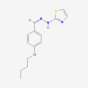 molecular formula C14H17N3OS B255221 4-Butoxybenzaldehyde 1,3-thiazol-2-ylhydrazone 