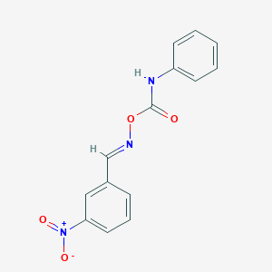 1-({[(Anilinocarbonyl)oxy]imino}methyl)-3-nitrobenzene