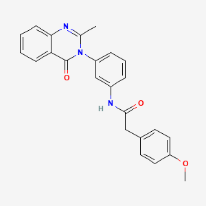 2-(4-methoxyphenyl)-N-[3-(2-methyl-4-oxoquinazolin-3-yl)phenyl]acetamide