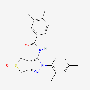 N-(2-(2,4-dimethylphenyl)-5-oxido-4,6-dihydro-2H-thieno[3,4-c]pyrazol-3-yl)-3,4-dimethylbenzamide