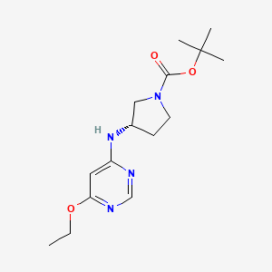 molecular formula C15H24N4O3 B2552231 (S)-tert-Butyl 3-((6-ethoxypyrimidin-4-yl)amino)pyrrolidine-1-carboxylate CAS No. 1354018-05-5