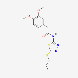 2-(3,4-dimethoxyphenyl)-N-(5-(propylthio)-1,3,4-thiadiazol-2-yl)acetamide