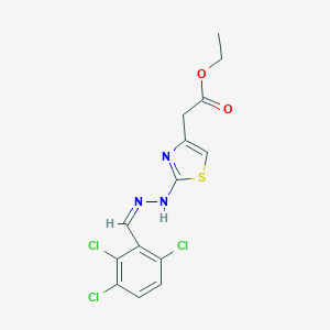 molecular formula C14H12Cl3N3O2S B255224 (Z)-ethyl 2-(2-(2-(2,3,6-trichlorobenzylidene)hydrazinyl)thiazol-4-yl)acetate 